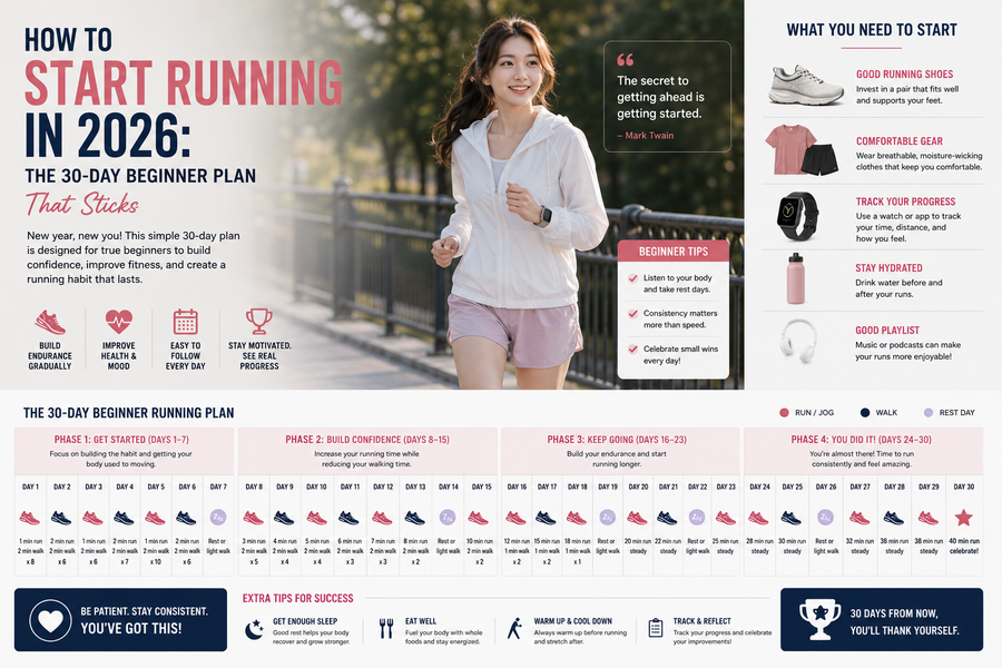 How to Start Running in 2026: The 30-Day Beginner Plan That Sticks