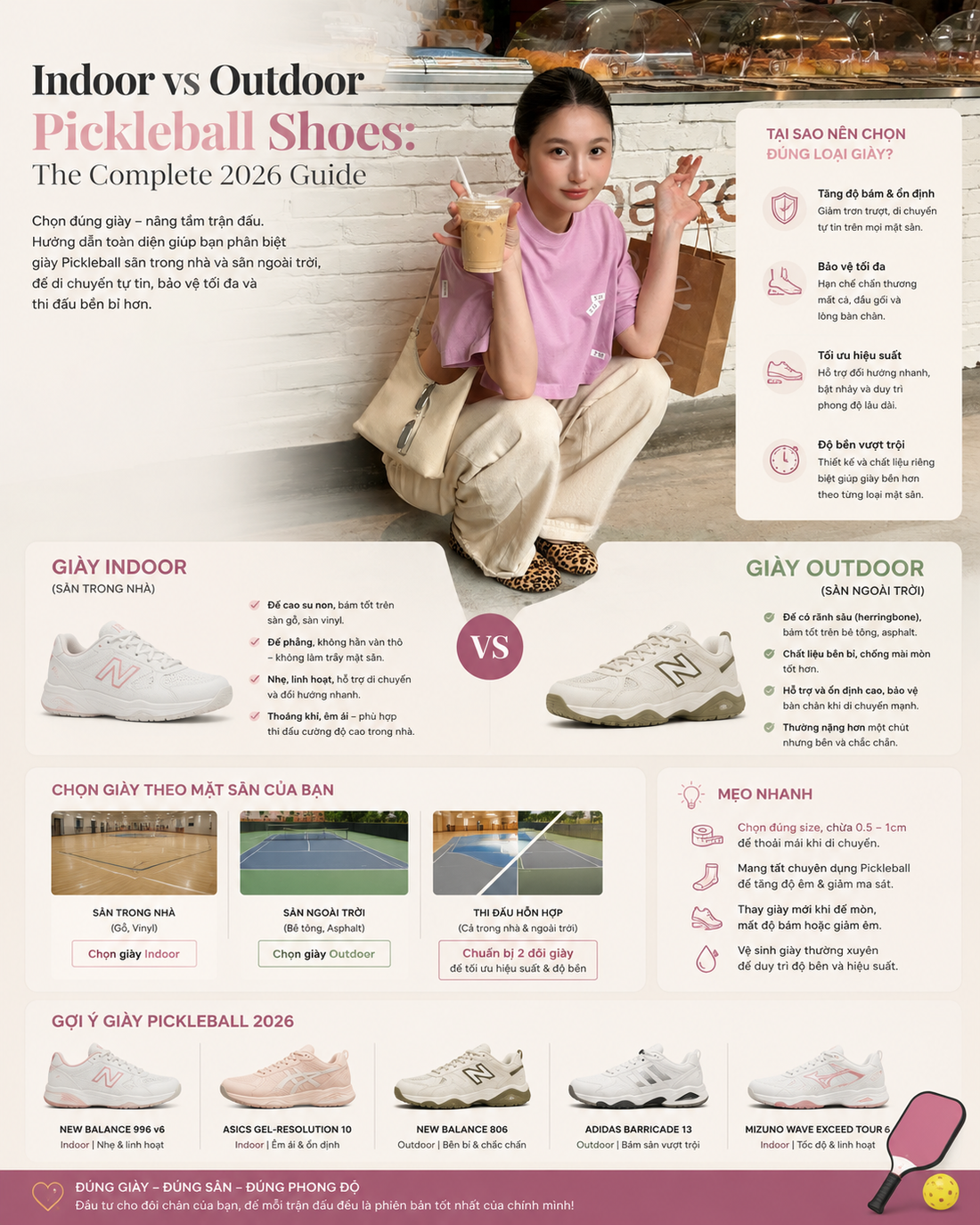 Indoor vs Outdoor Pickleball Shoes The Complete 2026 Guide