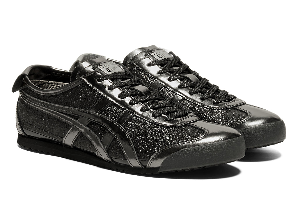 Onitsuka Tiger Mexico 66 Glitter Pack — Pure Silver / Black Gunmetal Unisex Sneakers
