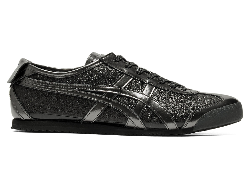 Onitsuka Tiger Mexico 66 Glitter Pack — Pure Silver / Black Gunmetal Unisex Sneakers
