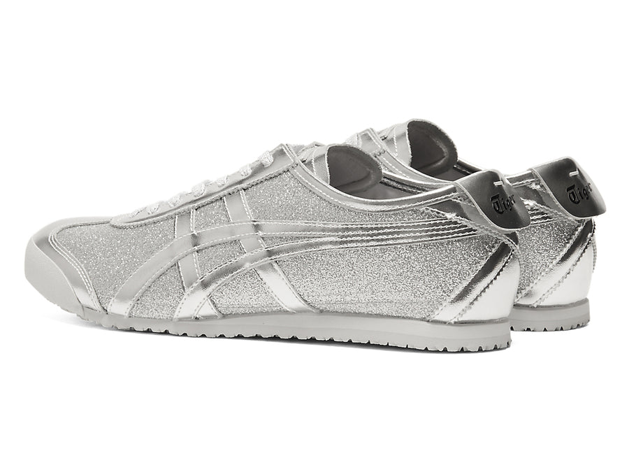 Onitsuka Tiger Mexico 66 Glitter Pack — Pure Silver / Black Gunmetal Unisex Sneakers