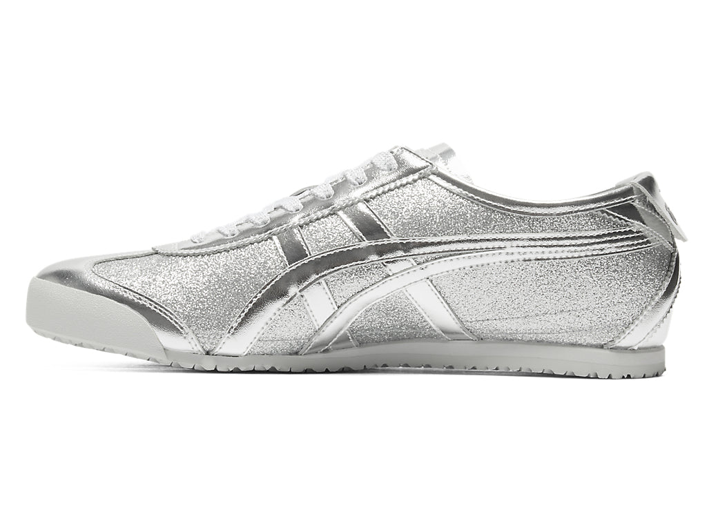 Onitsuka Tiger Mexico 66 Glitter Pack — Pure Silver / Black Gunmetal Unisex Sneakers