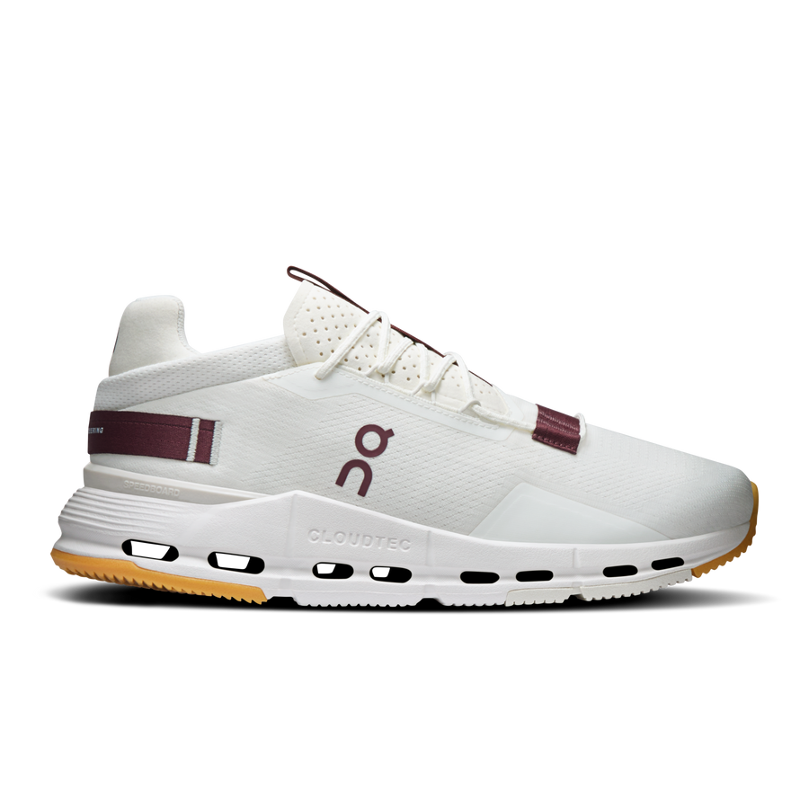 On Cloudnova 2 Men's Ivory Maroon 3ME30214758 side