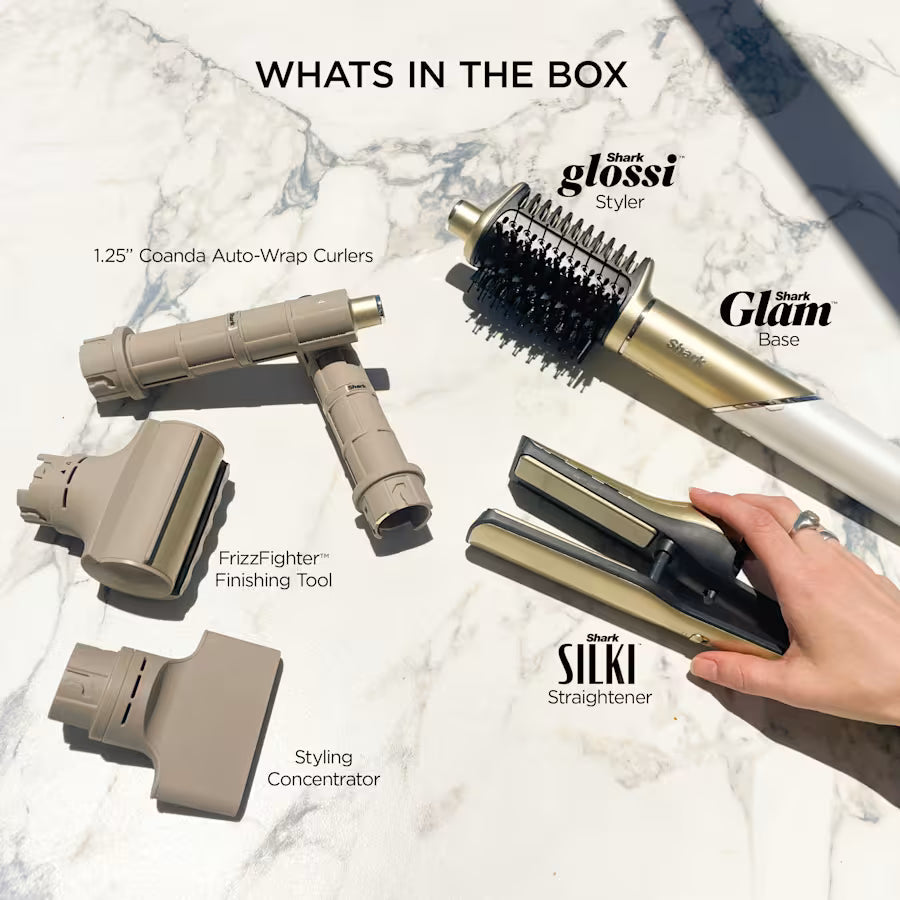 Shark Glam styling system in use
