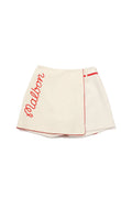 MALBON GOLF – WRAP SKIRT LOOK SHORTS | CREAM