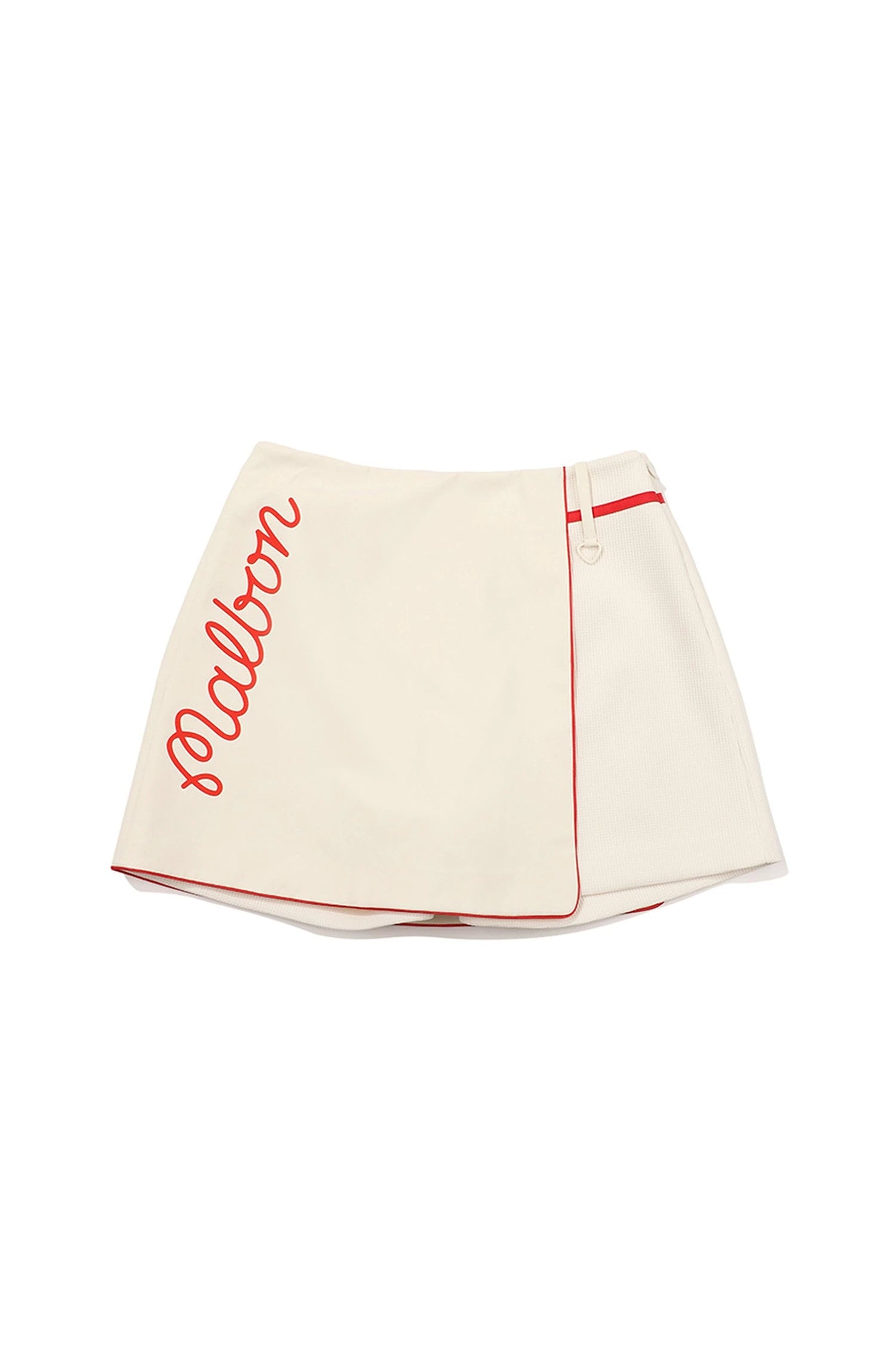 MALBON GOLF – WRAP SKIRT LOOK SHORTS | CREAM