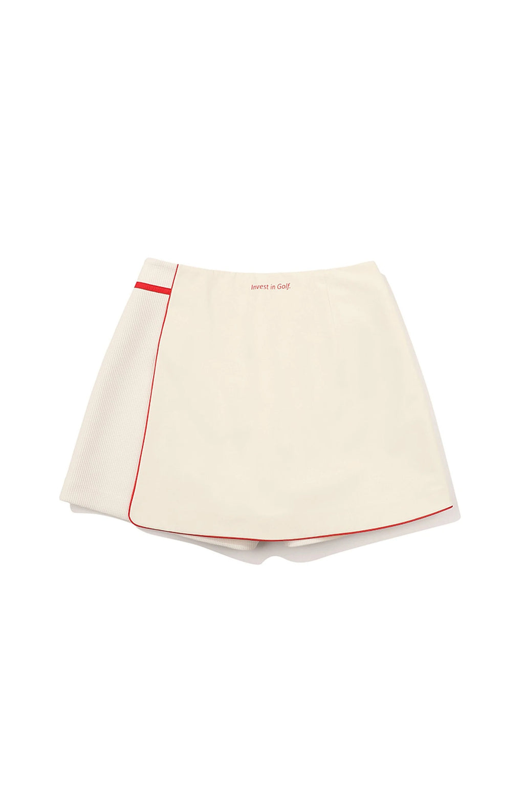 MALBON GOLF – WRAP SKIRT LOOK SHORTS | CREAM
