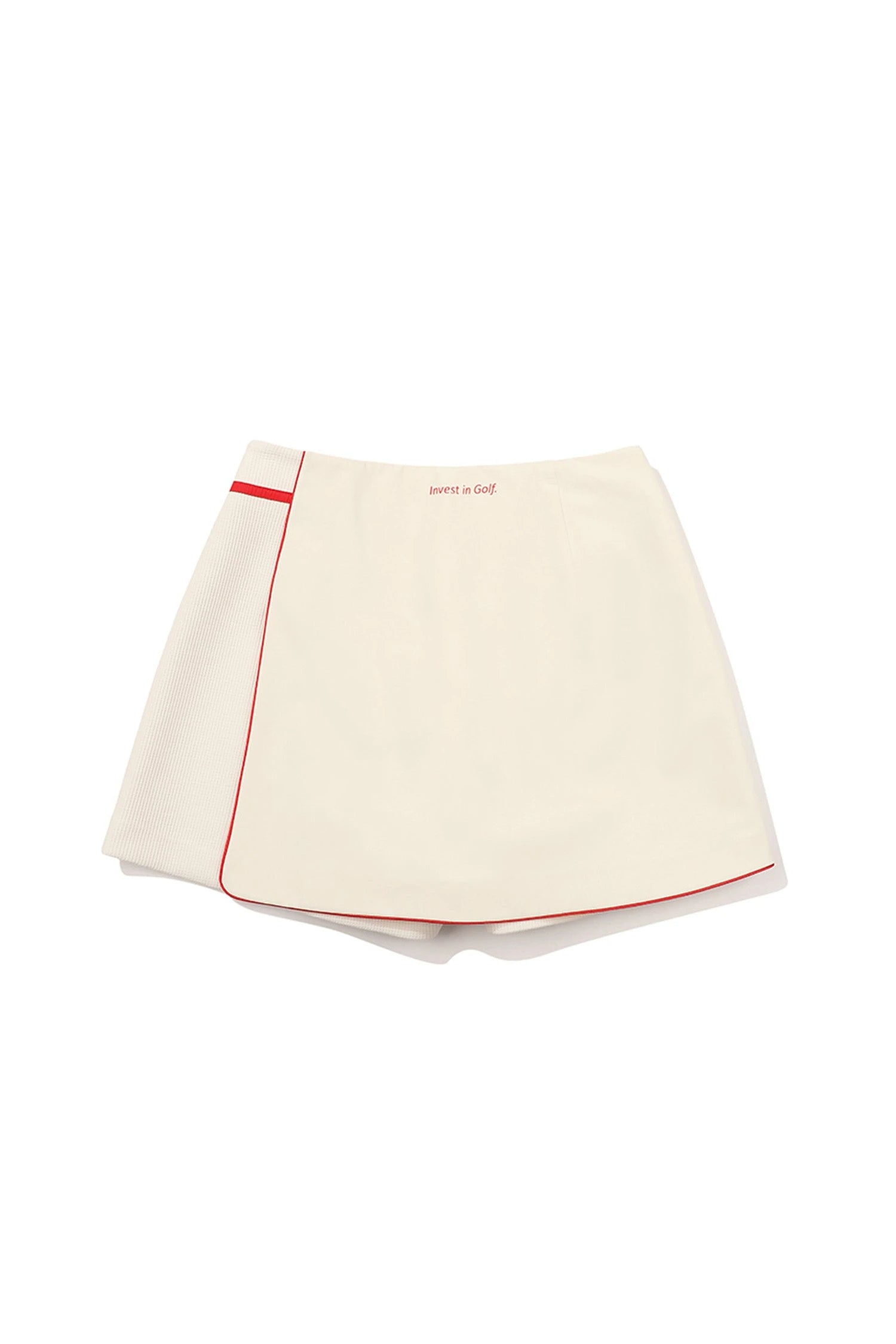 MALBON GOLF – WRAP SKIRT LOOK SHORTS | CREAM